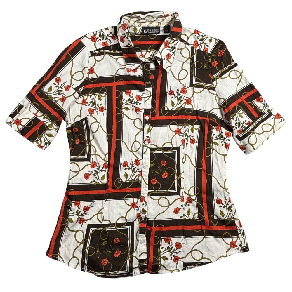 7th Avenue Design Studio New York Company Women's Size L Button Down Top